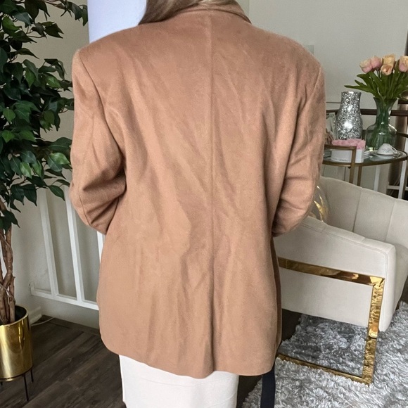 Gianni Versace Vintage 100% Wool Wrap-Tie Shoulder Pads Blazer Jacket Beige 10 - Picture 6 of 17